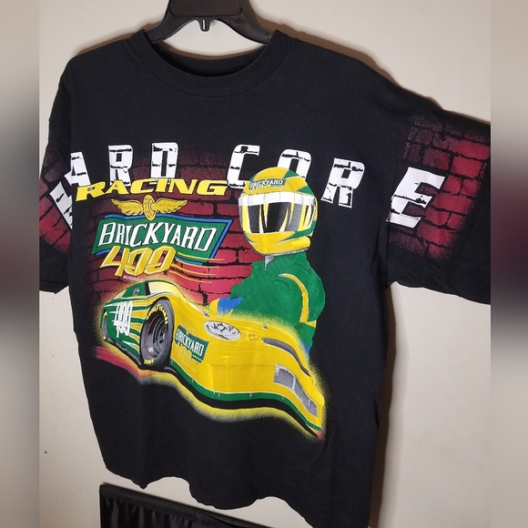 Vintage 1998 AOP Brickyard 400 Hardcore Racing T-shirt🚦🏁🏁 NWOT🔥 - Picture 3 of 9